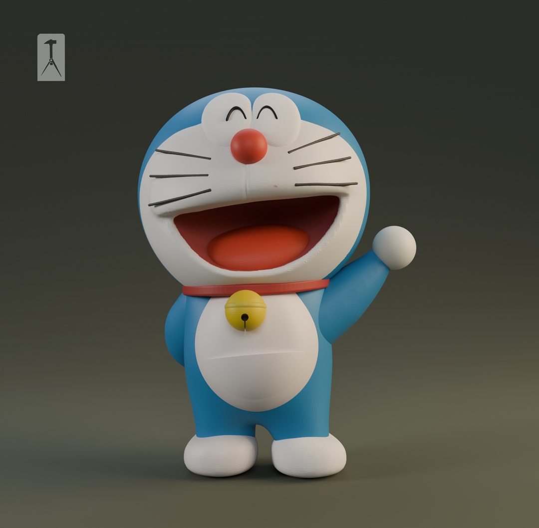 Image Doraemon 3D Model for 3D Printing - Cartoon Character Fan Art STL