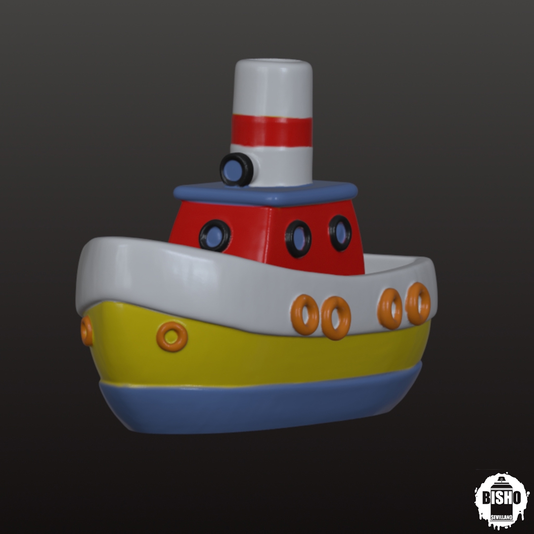 Image BOAT - BARCO DE JUGUETE PARA IMPRESIÓN 3D EN ARCHIVO DIGITAL STL