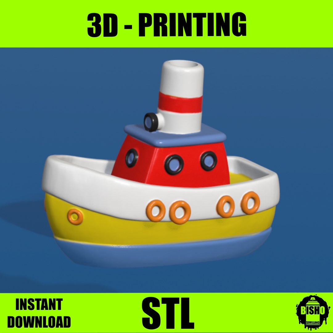 Image BOAT - BARCO DE JUGUETE PARA IMPRESIÓN 3D EN ARCHIVO DIGITAL STL