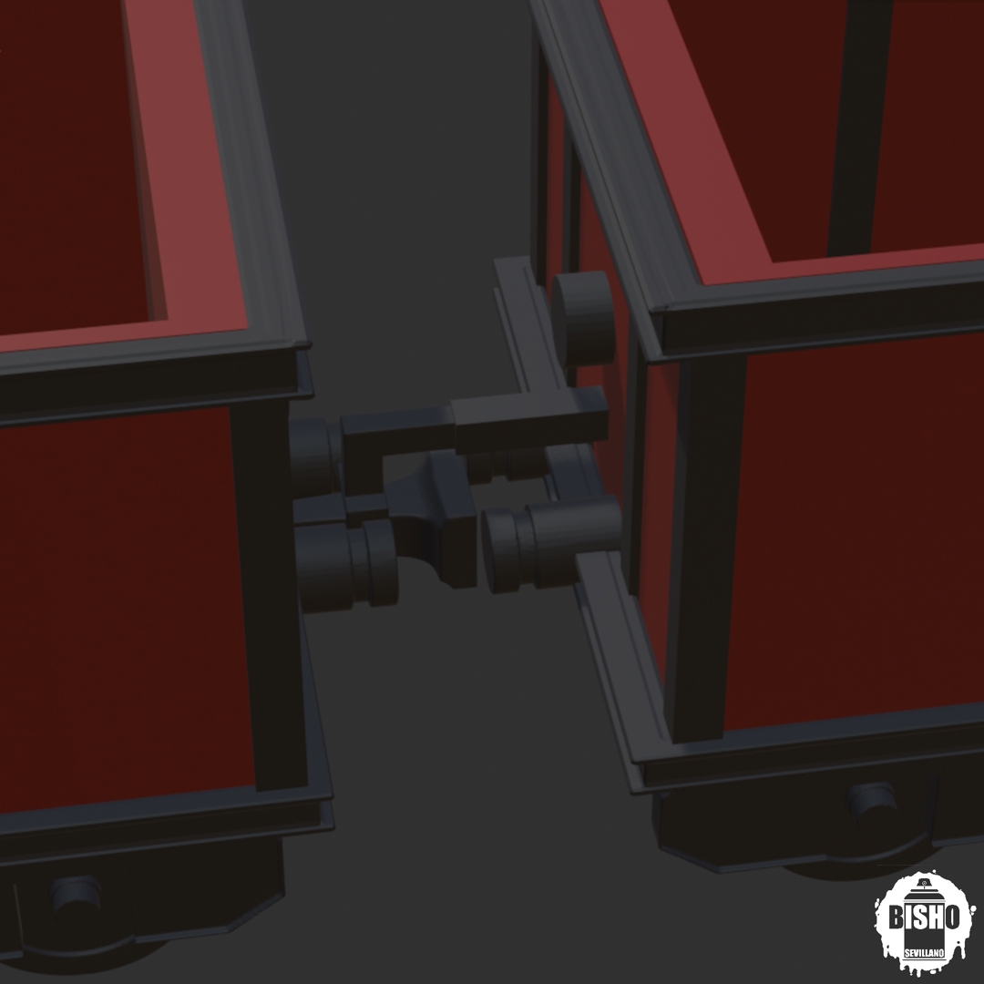 Image VAGONETA DE TREN DE MERCANCÍAS Y DE CARGA EN ARCHIVO DIGITAL STL PARA IMPRESIÓN 3D