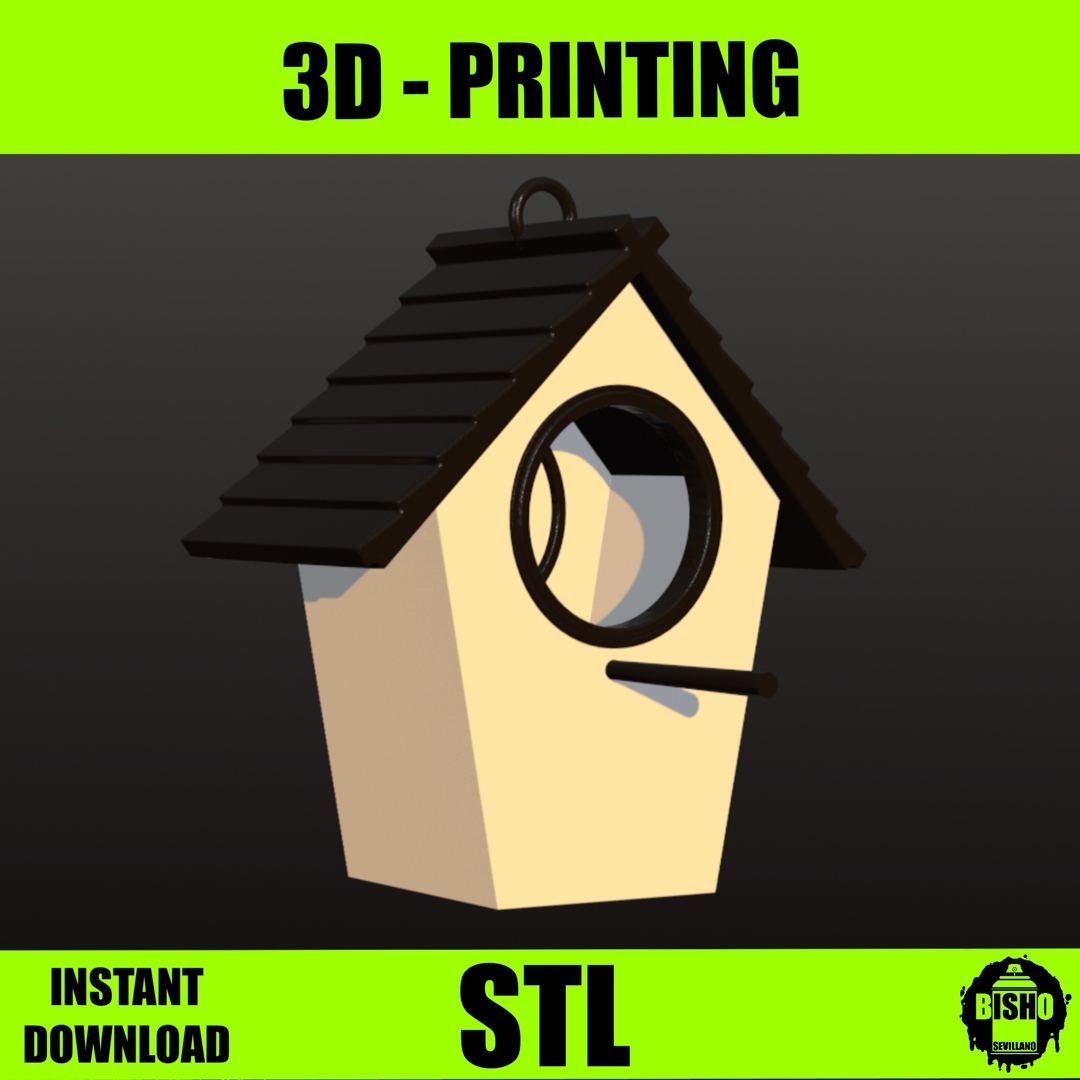 Image CASA DE PÁJARO EN ARCHIVO DIGITAL PARA IMPRESIÓN 3D ARCHIVO STL, BIRD HOUSE