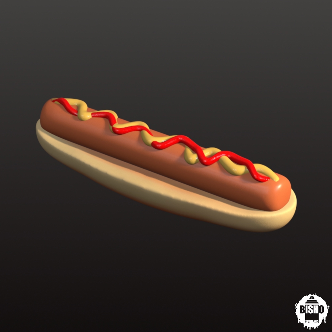 Image HOT DOG - PERRITO CALIENTE, ARCHIVO DIGITAL PARA IMPRESIÓN 3D ,COMIDA , FOTOS, EN STL