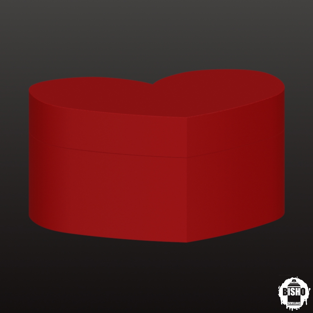 Image Elegante cada de regalos en forma de CORAZÓN para el día de SAN VALENTÍN , archivo digital para impresión 3D