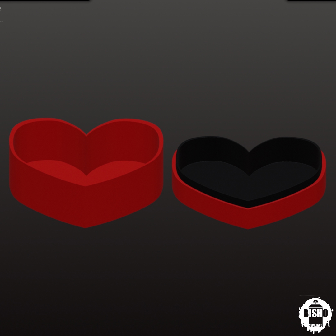 Image Elegante cada de regalos en forma de CORAZÓN para el día de SAN VALENTÍN , archivo digital para impresión 3D