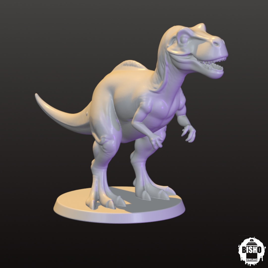 Image PACK 4 DINOSAURIOS para impresión 3D, Archivos digital en STL y OBJ ,animales prehistóricos