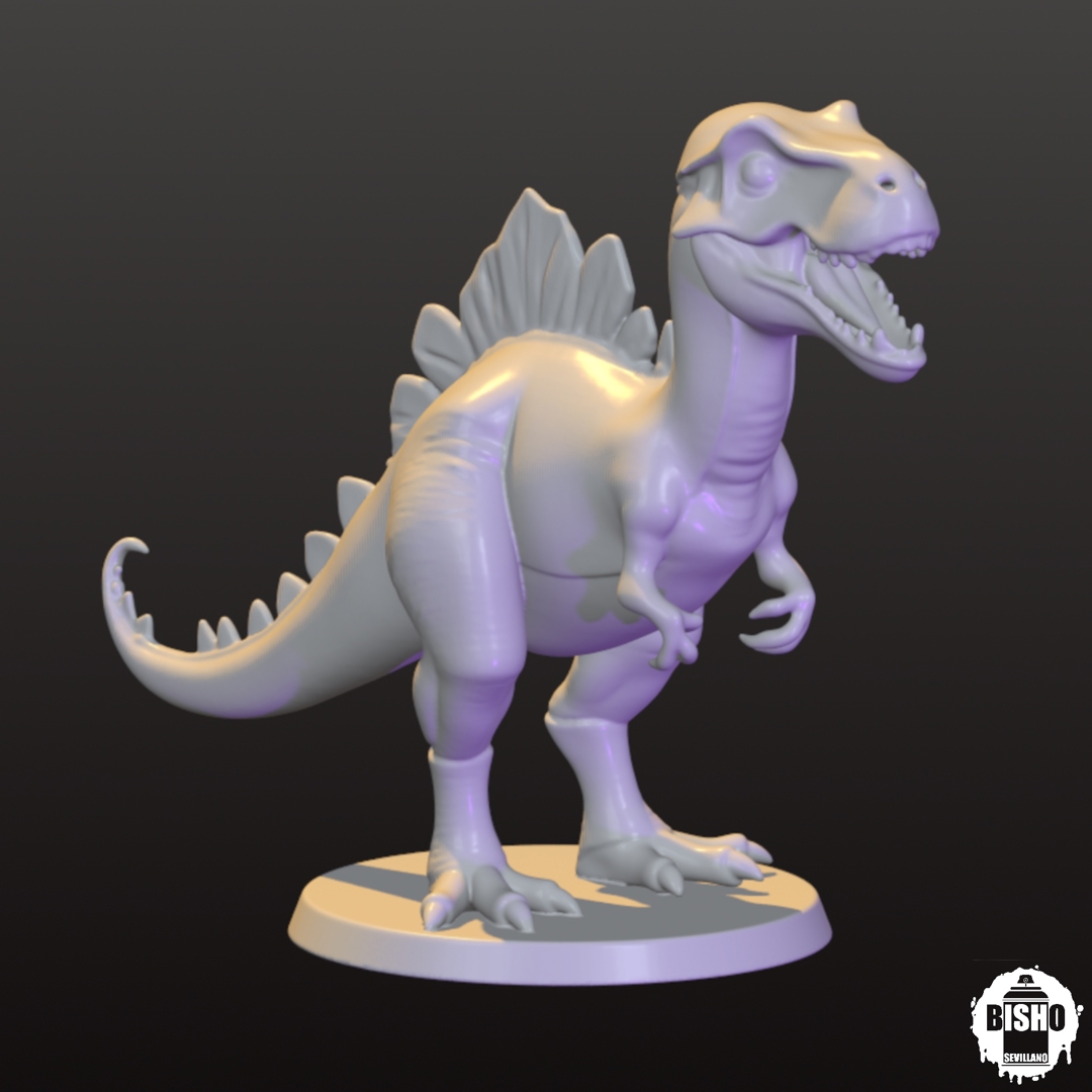 Image PACK 4 DINOSAURIOS para impresión 3D, Archivos digital en STL y OBJ ,animales prehistóricos
