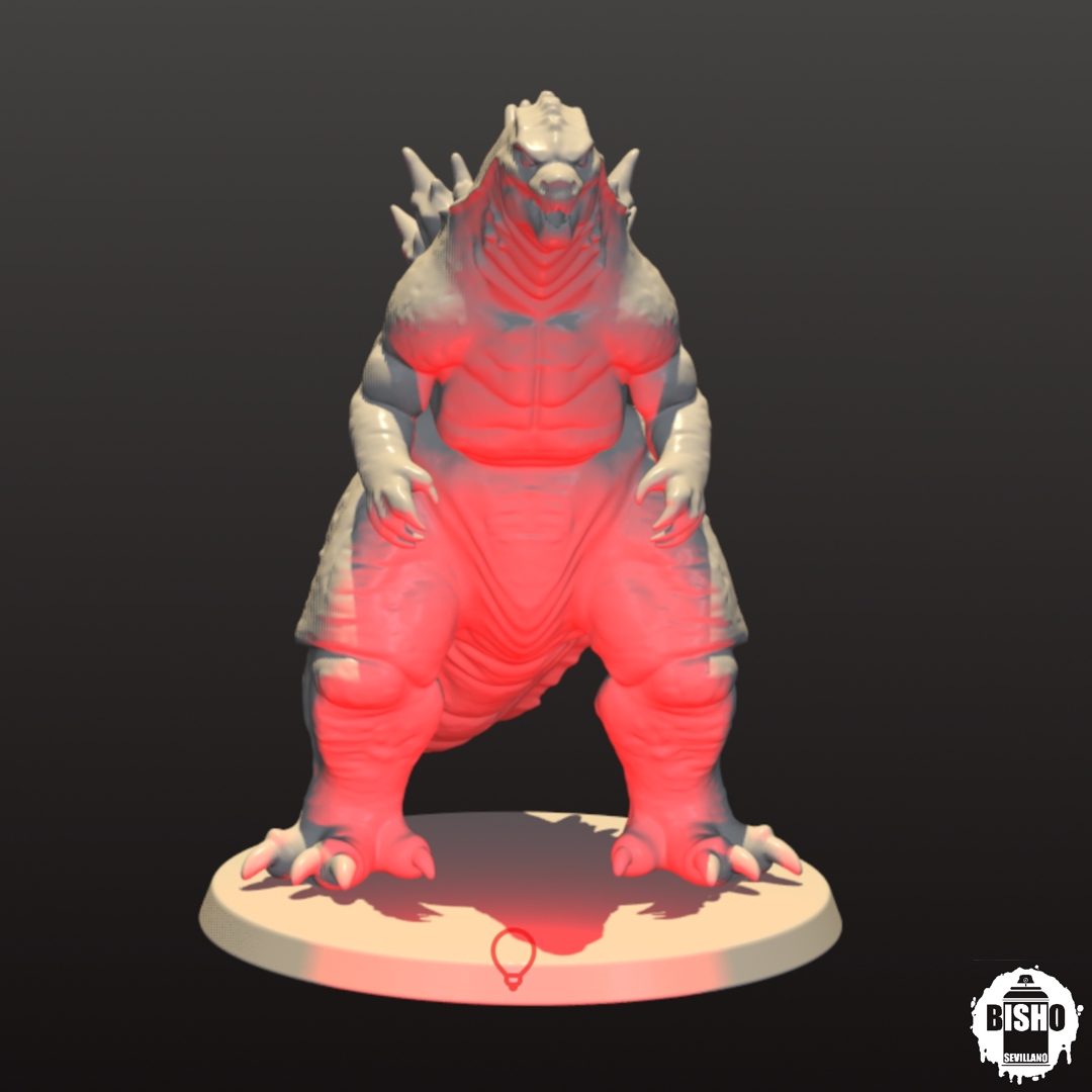 Image GODZILLA DIGITAL STL AND OBJ FILE FOR 3D PRINTING, FIGURE FOR COLLECTION