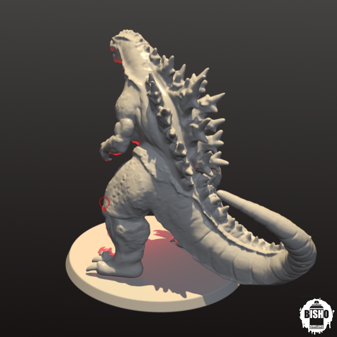 Image GODZILLA DIGITAL STL AND OBJ FILE FOR 3D PRINTING, FIGURE FOR COLLECTION