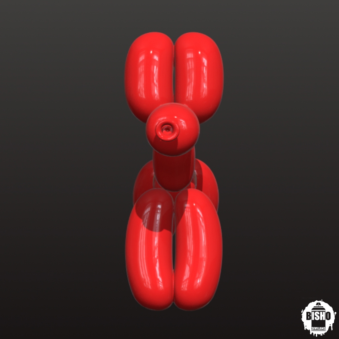 Image Balloon Dog, STL digital file for 3D printing, miniature toy for collection and decoration