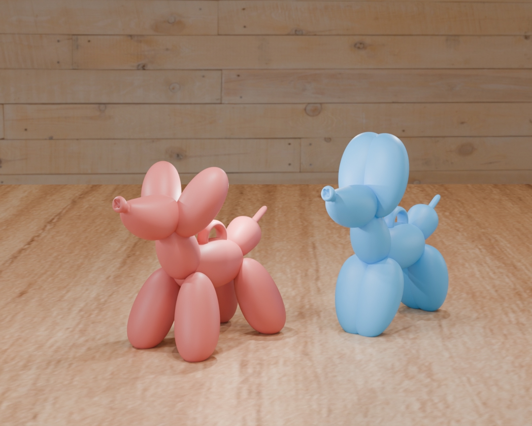 Image Ballon Dog Keychan