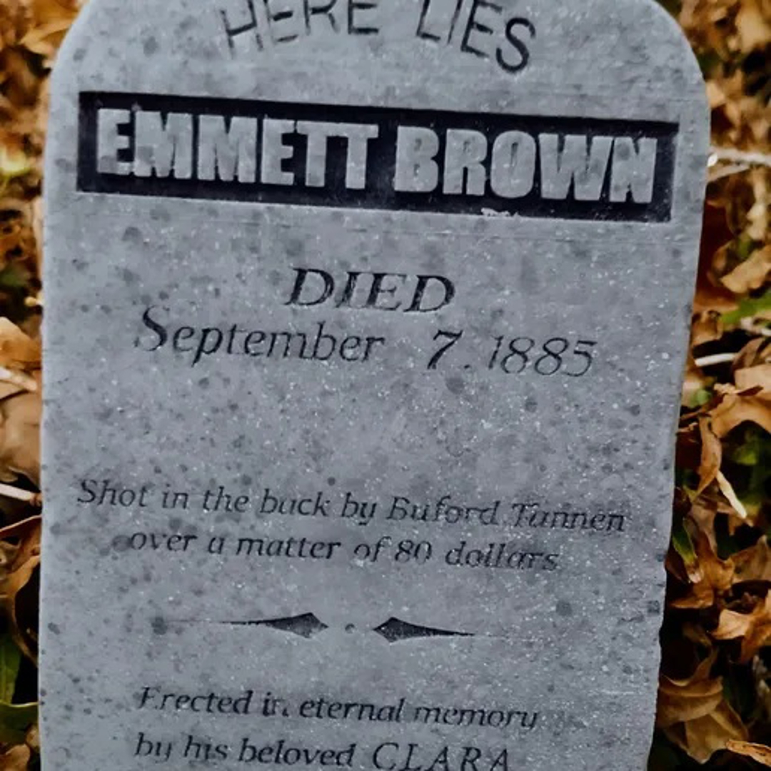 Image Back to the Future III – Dr. Emmett Brown Tombstone.
