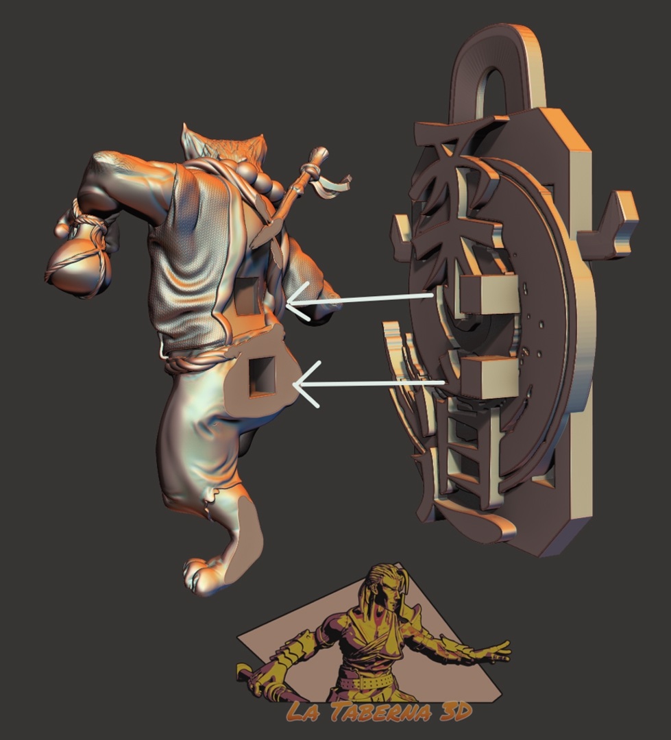 Image Drunk Shaolin Cat Plate