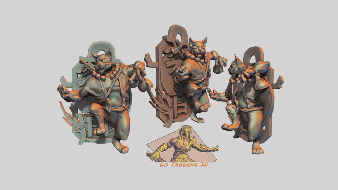 Image Drunk Shaolin Cat Plate