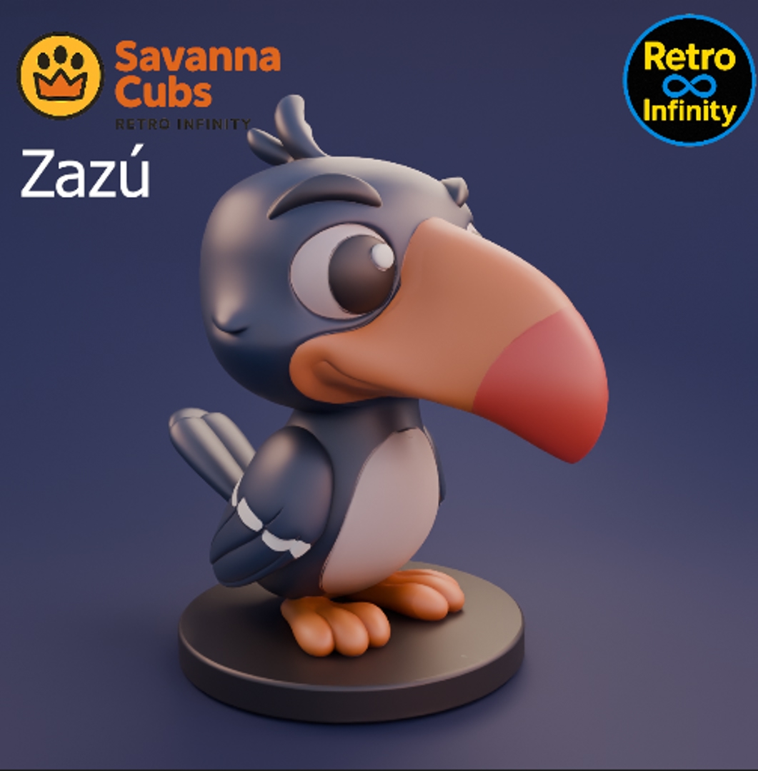 Image Pack Savanna Cubs (Básico) – 8 figuras 3D estilo Retro Infinity (90 mm) | vinyl collectible