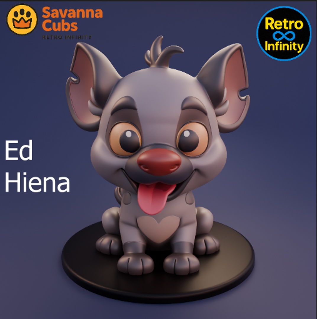 Image Pack Savanna Cubs (Básico) – 8 figuras 3D estilo Retro Infinity (90 mm) | vinyl collectible