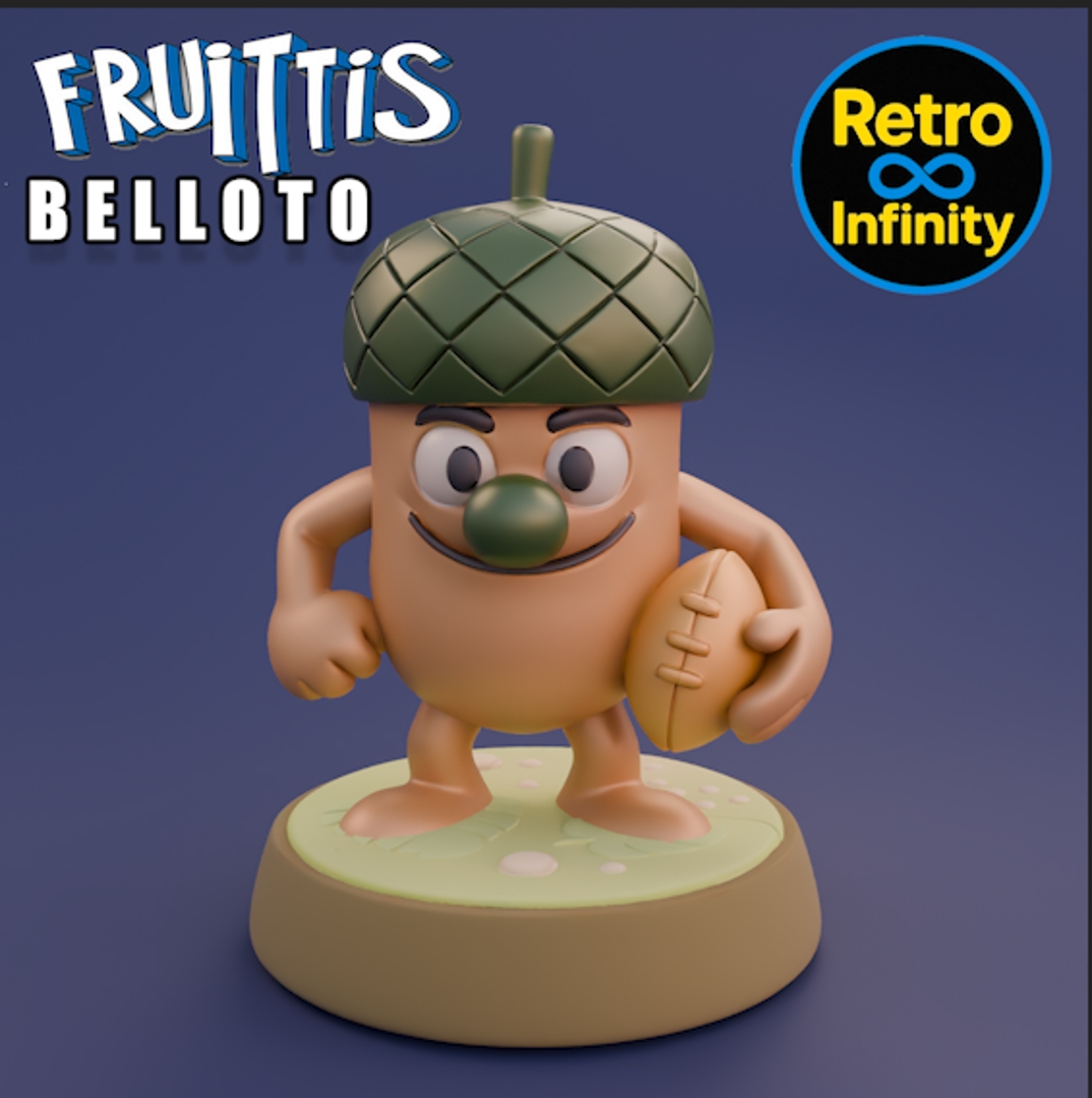 Image Pack Fruittis – Set coleccionable 3D estilo Retro Infinity (90 mm) | vinyl collectible – 8 figuras (STL único por figura)