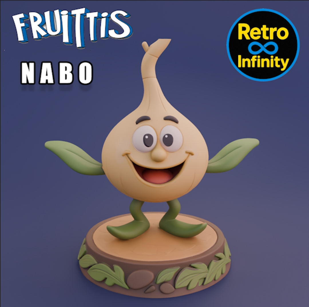Image Pack Fruittis – Set coleccionable 3D estilo Retro Infinity (90 mm) | vinyl collectible – 8 figuras (STL único por figura)
