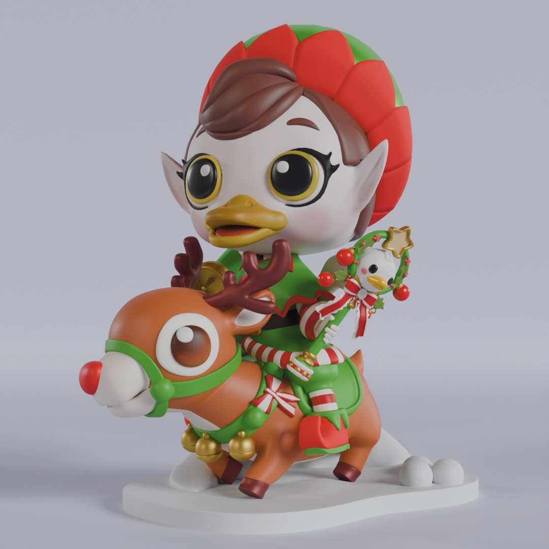 Image christmas elf duck
