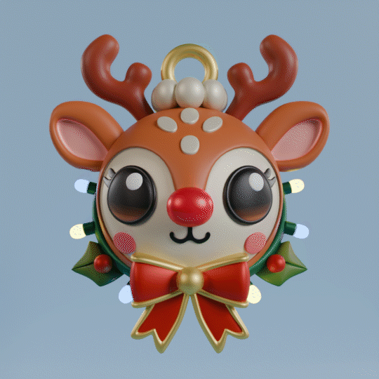 Image Reindeer Christmas Ornament