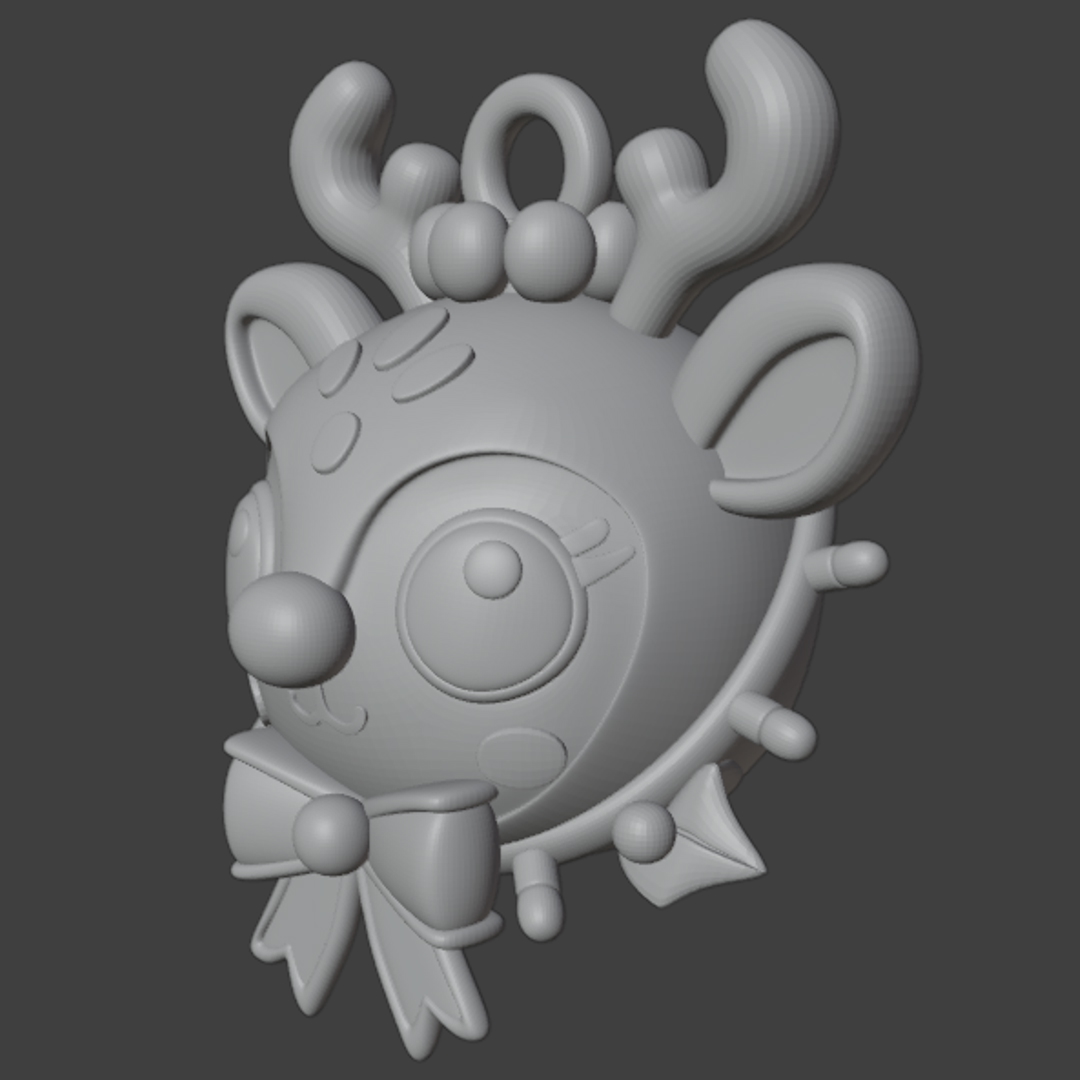 Image Reindeer Christmas Ornament