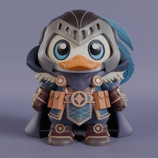 Image medieval knight duck.