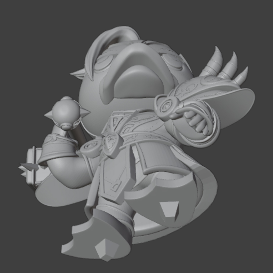 Image warrior duck with war hammer