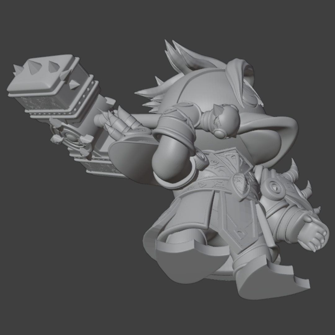 Image warrior duck with war hammer