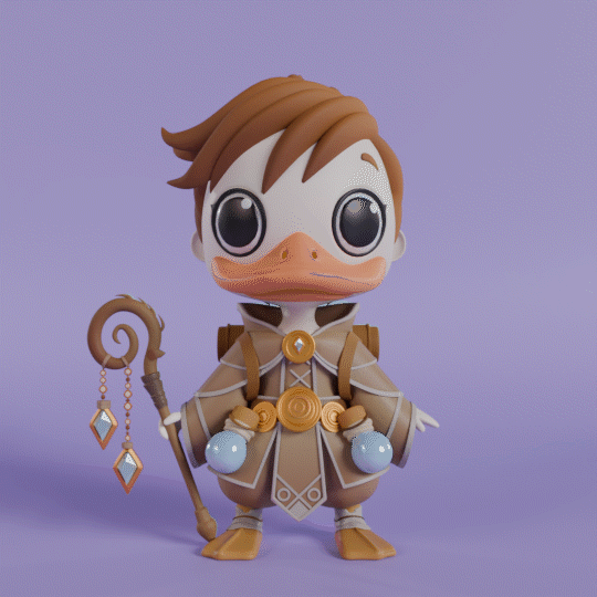 Image wizard duck with baculum