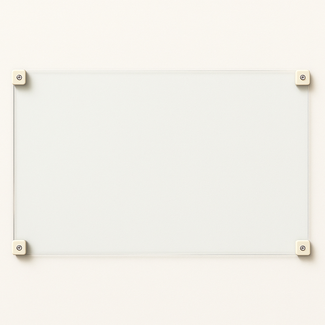 Image 3D Printed Glass Whiteboard Mounts