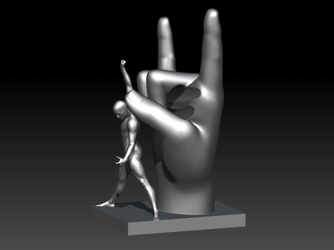 Image THE DRUMSTICK HOLDER HAND ROCK STAR POSE 1.6CM