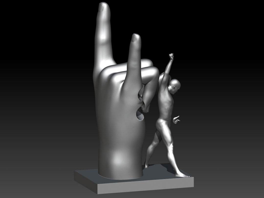 Image THE DRUMSTICK HOLDER HAND ROCK STAR POSE 1.6CM