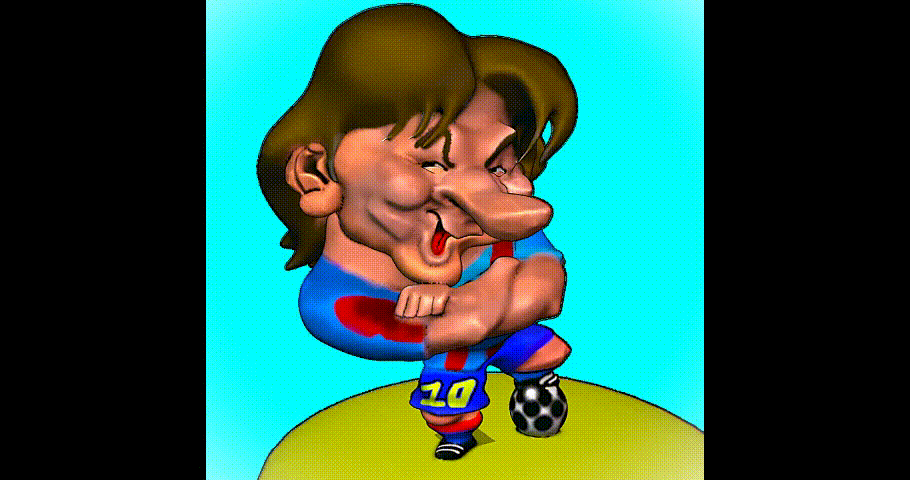 Image MESSI CARTOOM .CON BASE