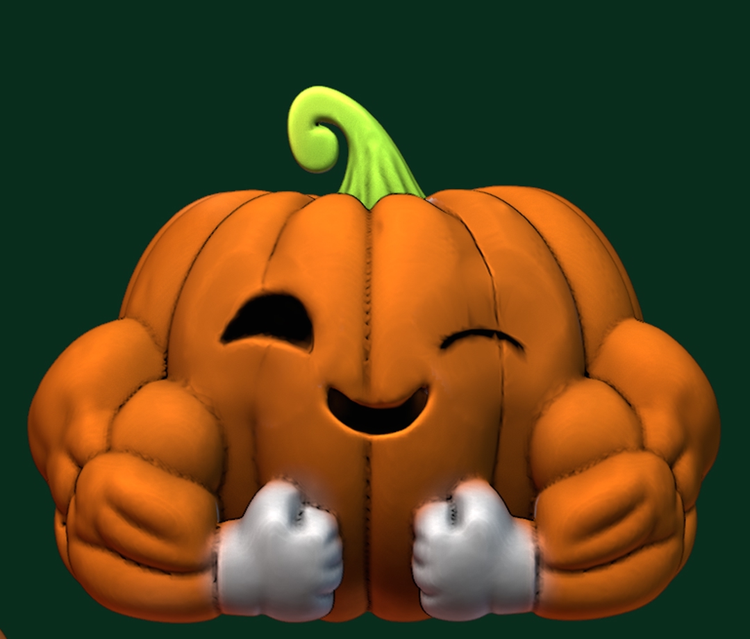 Image calabaza musculosa GUIÑANDO UN OJO