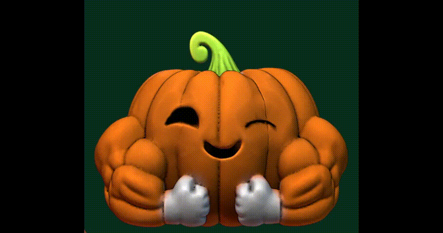Image calabaza musculosa GUIÑANDO UN OJO