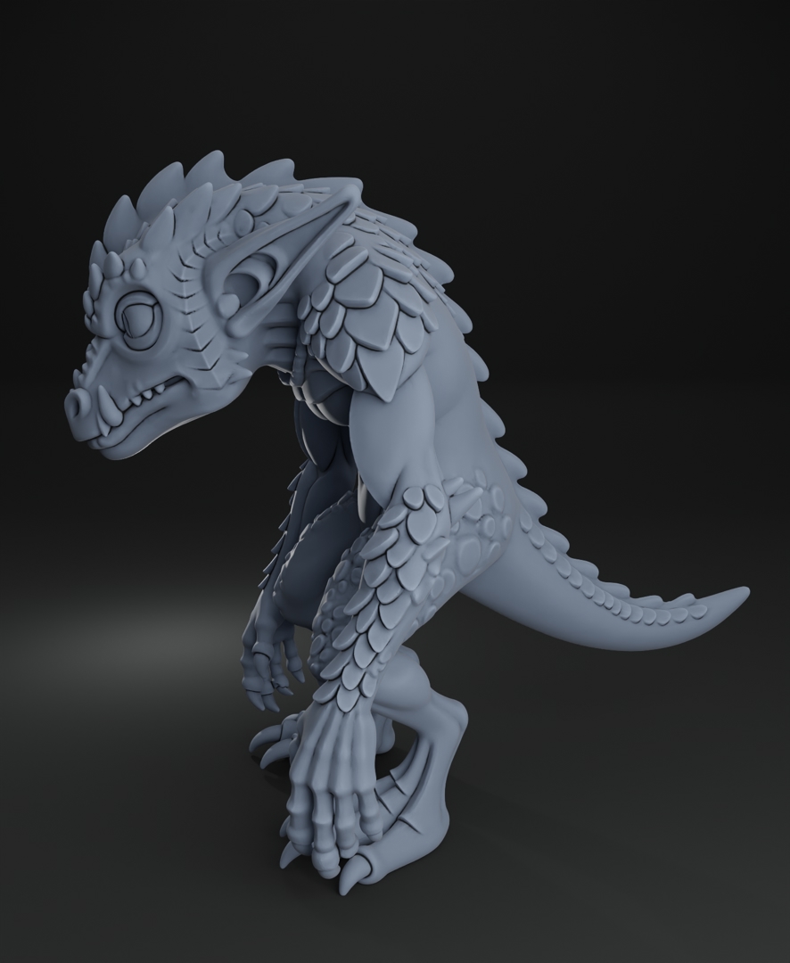 Image Draconic Kobold + Free Dragon skull Warhammer - 5e DnD Wargame Tabletop RPG