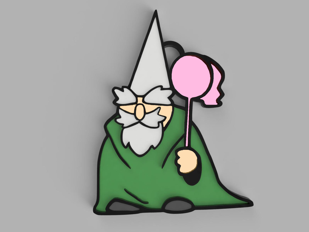 Image GNOME / GREEN GNOME / CRAWLY GOAT KEYCHAIN