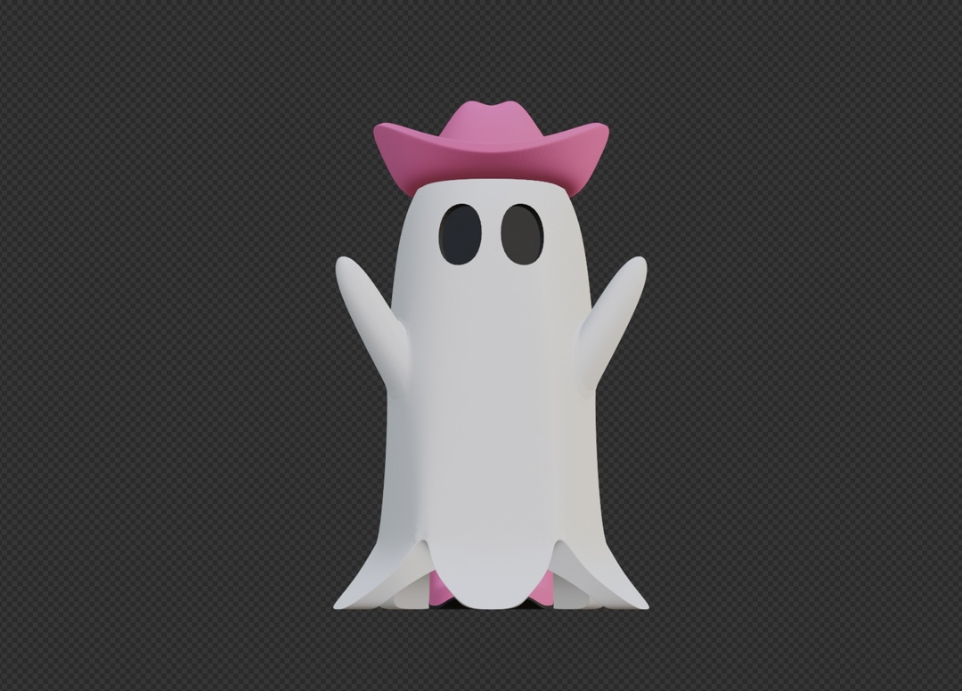 Image cowboy ghost print in place
