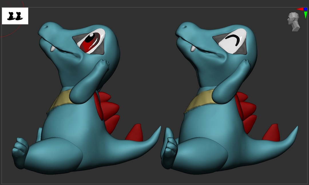 Image Totodyle 3D Pokemon ready to print