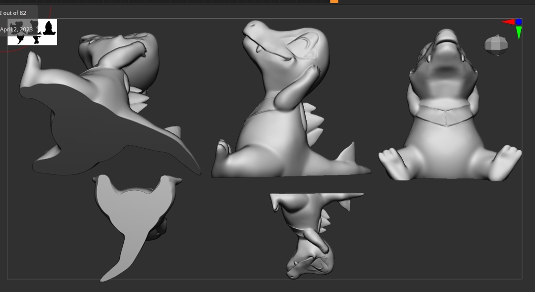 Image Totodyle 3D Pokemon ready to print