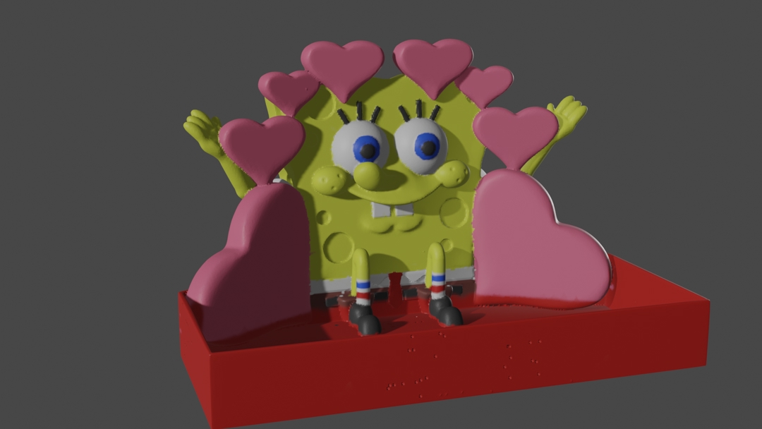 Image Sponge Bob in love box