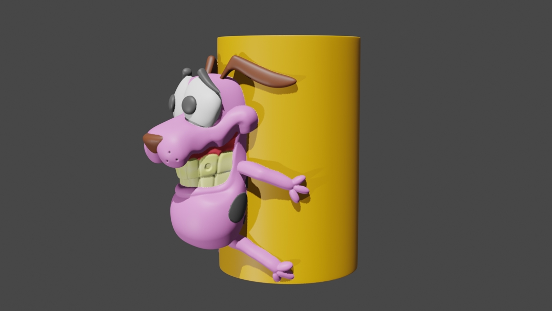 Image Courage the cowardly dog pen holder container