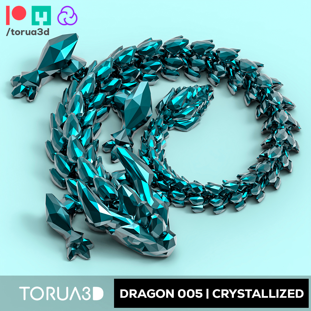 Image Articulated Dragon 005 Crystallized