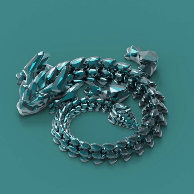 Image Articulated Dragon 005 Crystallized