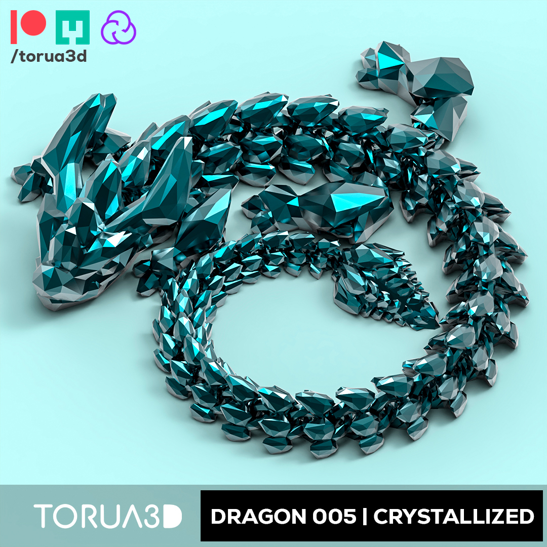 Image Articulated Dragon 005 Crystallized