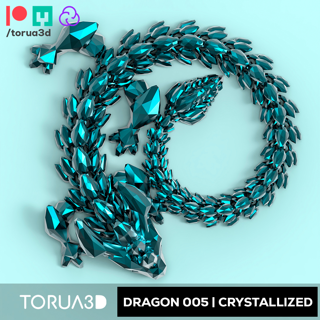 Image Articulated Dragon 005 Crystallized