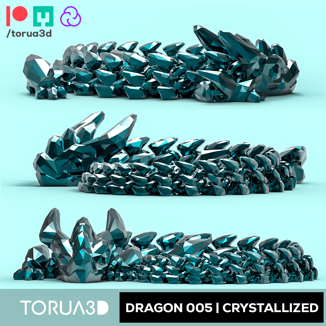Image Articulated Dragon 005 Crystallized