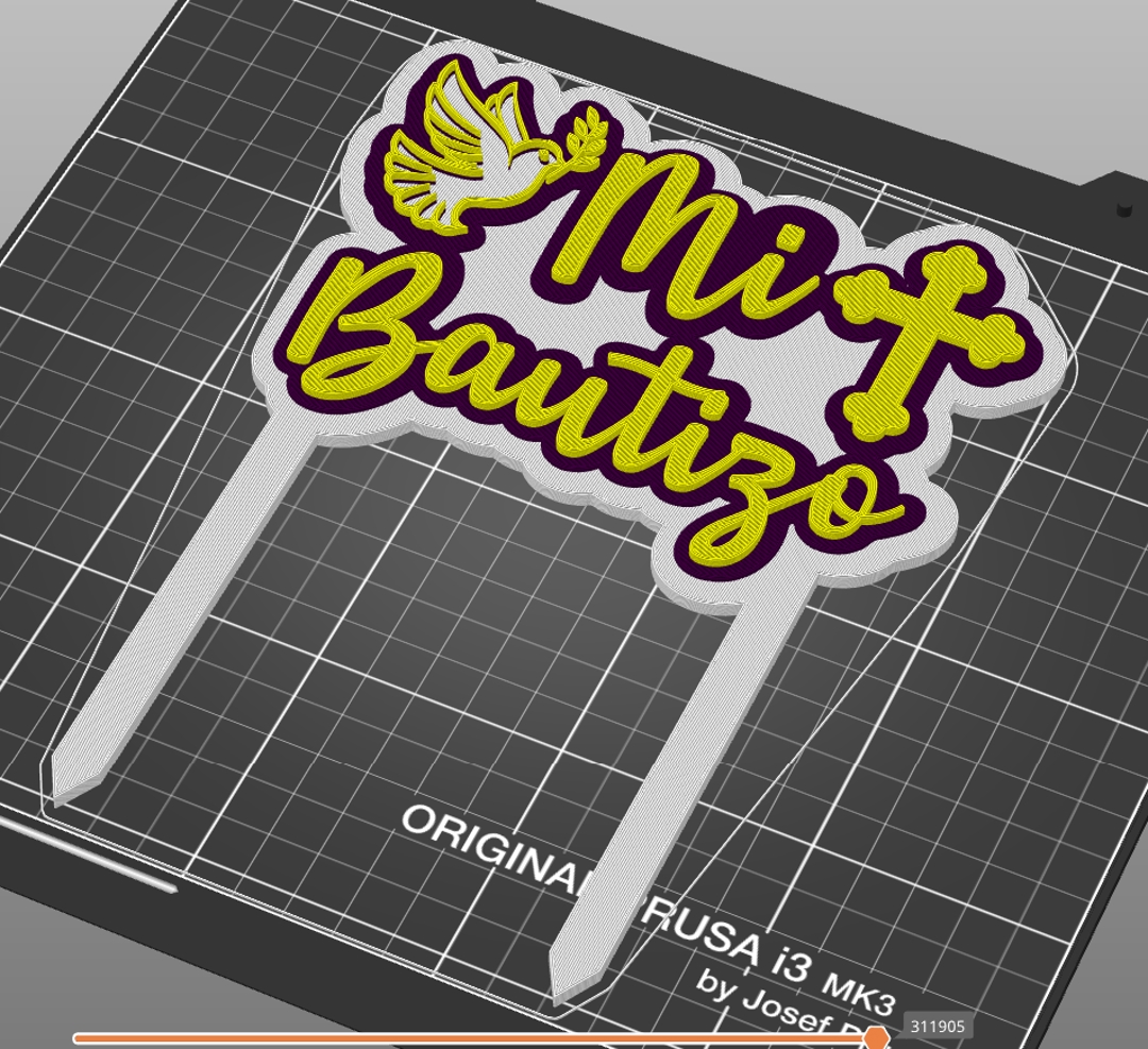 Image Topper "Mi Bautizo" - Decoración para Pastel