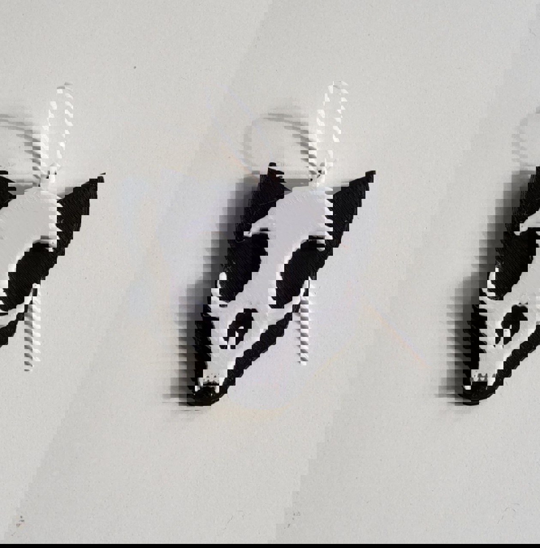 Image Cat Skull 3d print earring