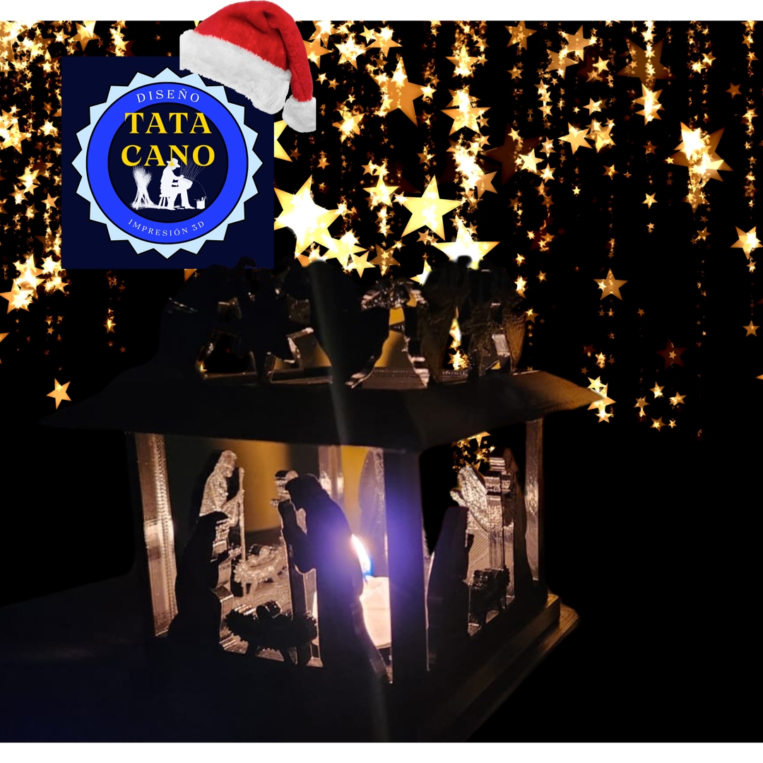 Image Christmas Manger Candle Holder Nativity Scene