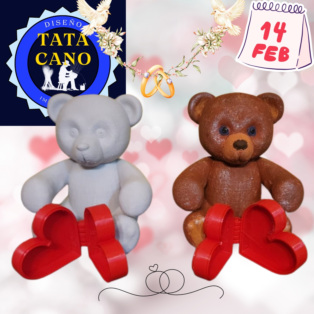Image Teddy bear with a heartbox